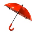 Slanting Red Umbrella