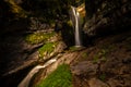 Slap Mostnice is one of the many waterfalls in Korita Mostnice near lake Bohinj, at Stara Fuzina, Triglav National Park, Slovenia. Royalty Free Stock Photo