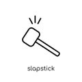 slapstick icon. Trendy modern flat linear vector slapstick icon