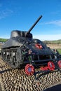 Sherman M4 tank. Operation Tiger 1944 Slapton Sands Devon England