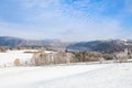 Slapy dam in Czech Republic. Winter scenery Royalty Free Stock Photo