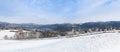 Slapy dam in Czech Republic. Winter panorama. Royalty Free Stock Photo