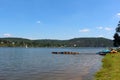 Slapy dam on Vltava river Royalty Free Stock Photo