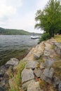 Slapy - Water reservoir on the Vltava river Royalty Free Stock Photo