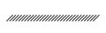 Slash line border. Diagonal parallel lines divider strip. Tilt strip geometric abstract border. Slash divider. Vector