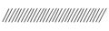 Slash line doodle border, diagonal lines. Divider strip Tilt strip geometric abstract border. Diagonal grid. Geometric