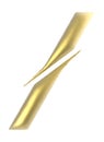 slash symbol golden edge sliced text isolated - 3d rendering