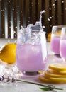Splashing Lavender Lemonade Royalty Free Stock Photo