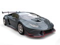 Slate gray sport supercar with red details on the fins Royalty Free Stock Photo