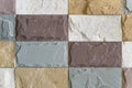 Slate Marble Split Face Mosaic pattern and background brick wall Royalty Free Stock Photo