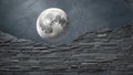 Slate Midnight Serenity: Moonlit Background Tranquility. AI generate