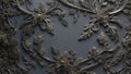 Slate Mosaic Magic: Mesmerizing Pewter Filigree. AI generate