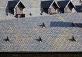 Slate roof in Biescas. Spain.