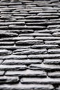 Slate roof in an old building