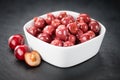 Slate slab with Preserved Cherries