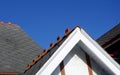 Slate Tiled Roof on Old Church Royalty Free Stock Photo