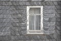 Slate tiles with old window Royalty Free Stock Photo