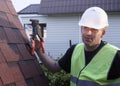 Slater, Roofing work Royalty Free Stock Photo