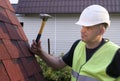 Slater, Roofing work Royalty Free Stock Photo