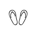 Slates hand drawn in doodle style. Scandinavian simple. summer shoes, sandals, design element icon