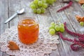 Slatko - preserved white grape jam sweet, traditional serbian desert; wh