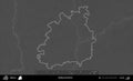 Slauharad District outlined, Belarus. Grayscale Royalty Free Stock Photo