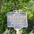 Slave burying ground historical sign in Caroline, NYS Royalty Free Stock Photo