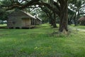 Slave cabins at Evergreen Plantation in Louisiana Royalty Free Stock Photo