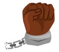 slave fist broken chain