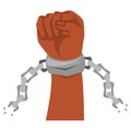 slave hand broken chains