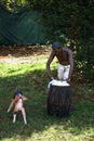 A slave washing