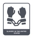 slavery in the united states icon in trendy design style. slavery in the united states icon isolated on white background. slavery