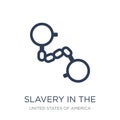 slavery in the united states icon. Trendy flat vector slavery in