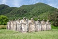 Slaves memorial with statues sculptures on Martinique island