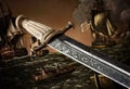 Slavic 19th century sword Royalty Free Stock Photo