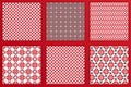 Slavic geometric seamless patterns set Royalty Free Stock Photo