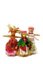 Slavic holiday carnival dolls Royalty Free Stock Photo