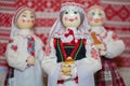 Slavic national dolls. Royalty Free Stock Photo