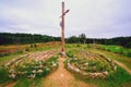 Slavic pagan temple in Sarande. Zanevsky urban settlement, Vsevolozhsky district, Leningrad region