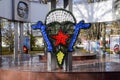 Crown of Marines emblem. Monument and the name board at the eter Royalty Free Stock Photo