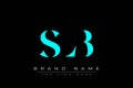 SLB abstract letter logo design Royalty Free Stock Photo