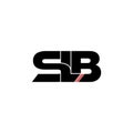 SLB letter monogram logo design vector Royalty Free Stock Photo