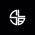 SLB logo SLB icon SLB monogram SLB letter minimalist Circle flat Unique modern abstract logo design Royalty Free Stock Photo