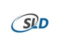 SLD letter creative modern elegant swoosh logo design Royalty Free Stock Photo