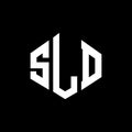 SLD letter logo design with polygon shape. SLD polygon and cube shape logo design. SLD hexagon vector logo template white and Royalty Free Stock Photo