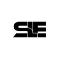 SLE letter monogram logo design vector