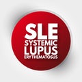 SLE - Systemic Lupus Erythematosus acronym, medical concept background