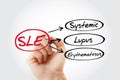 SLE - Systemic Lupus Erythematosus acronym Royalty Free Stock Photo