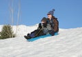 Sledding together