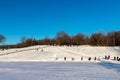 Sledding tracks at Mount royal park on sunny day